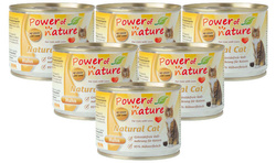 Power of Nature Natural Cat - Mokra karma dla kota (Kurczak) - puszka 6 x 200g