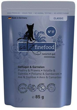 Catz Finefood Classic N.17 - Mokra karma dla kota (Drób + Krewetki) saszetka 85g