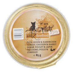 Catz Finefood N.409 (Indyk + Kurczak + Królik), tacka 85g